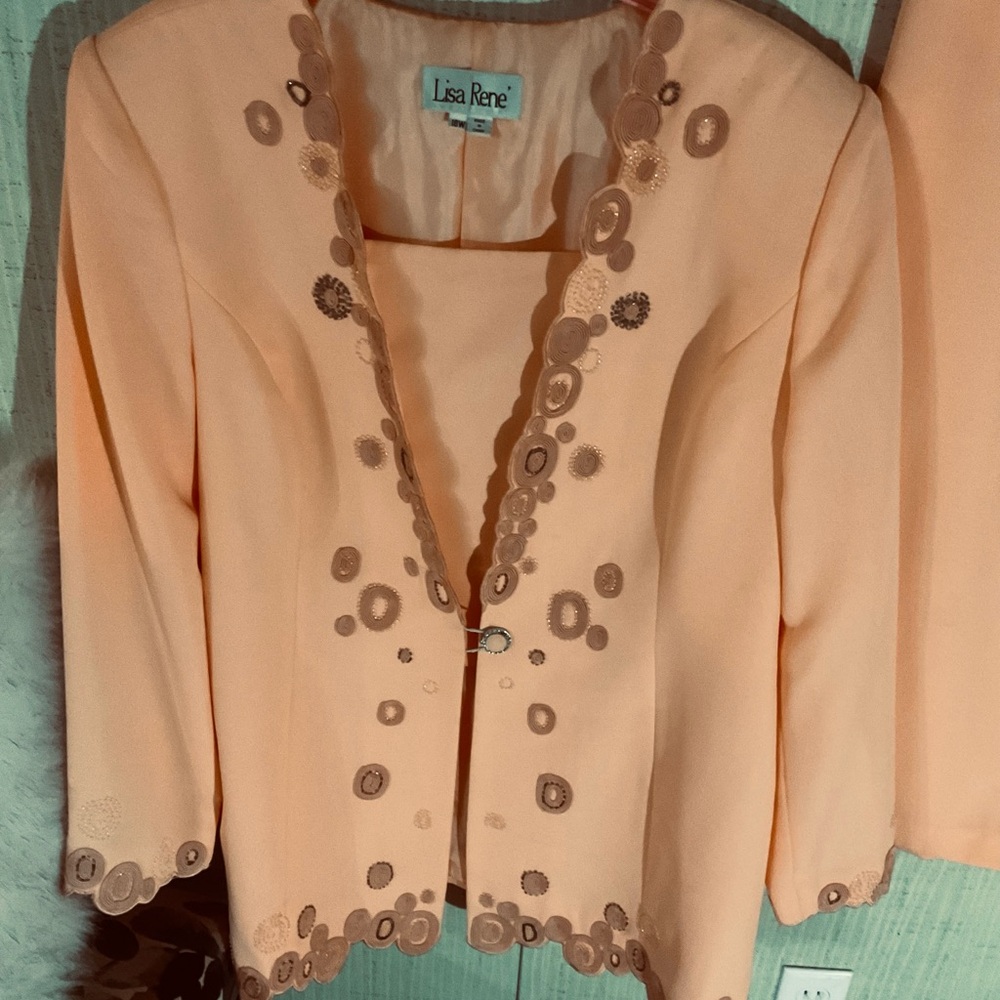 Lisa Rene Melon Women 2pc Skirt Set  18W C2 - Picture 2 of 7